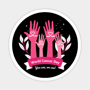 World Cancer day support Magnet